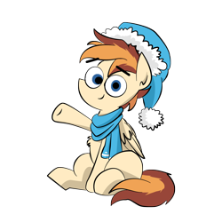 Size: 2000x2000 | Tagged: artist needed, source needed, safe, derpibooru import, oc, oc only, oc:zpft, pegasus, pony, chest fluff, clothes, hat, male, scarf, simple background, socks, solo, transparent background, winter hat