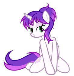 Size: 4561x4657 | Tagged: safe, artist:equestria secret guard, derpibooru import, oc, oc only, oc:purple rose, alicorn, pony, alicorn oc, bedroom eyes, belly button, female, horn, kneeling, looking at you, mare, sexy, shoulder, simple background, solo, transparent background, vector, wings