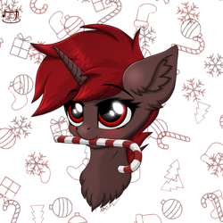 Size: 1200x1200 | Tagged: safe, artist:maxiclouds, derpibooru import, oc, oc:hardy, alicorn, pony, candy, candy cane, female, food, mare, rule 63, solo