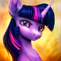 Size: 1080x1080 | Tagged: safe, derpibooru import, generator:purplesmart.ai, generator:stable diffusion, machine learning generated, twilight sparkle, unicorn twilight, pony, unicorn, chest fluff, solo, sternocleidomastoid