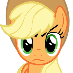 Size: 1024x1024 | Tagged: safe, artist:vandercat, derpibooru import, applejack, earth pony, pony, g4, animated, animated png, cute, female, frown, glare, jackabetes, looking at you, mare, meme, miss kobayashi's dragon maid, ponified, ponified meme, simple background, solo, transparent background, vector