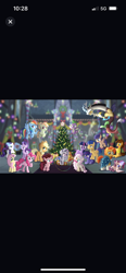 Size: 1170x2532 | Tagged: safe, artist:kiracatastic, derpibooru import, applejack, cheese sandwich, discord, flash sentry, fluttershy, pinkie pie, rainbow dash, rarity, spike, starlight glimmer, sunburst, twilight sparkle, alicorn, draconequus, dragon, earth pony, hybrid, pegasus, unicorn, appledash, cheesepie, christmas, christmas lights, christmas tree, colt, discoshy, family, female, filly, flashlight, foal, holiday, interspecies offspring, lesbian, magical lesbian spawn, male, mare, offspring, parent:applejack, parent:cheese sandwich, parent:discord, parent:flash sentry, parent:fluttershy, parent:pinkie pie, parent:rainbow dash, parent:twilight sparkle, parents:appledash, parents:cheesepie, parents:discoshy, parents:flashlight, phone screen, shipping, stallion, straight, tree, twilight's castle