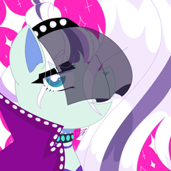 Size: 1500x1500 | Tagged: safe, artist:dsstoner, coloratura, earth pony, pony, bust, clothes, countess coloratura, eyeliner, female, makeup, mare, portrait, solo