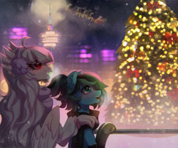 Size: 1280x1067 | Tagged: safe, artist:astralblues, derpibooru import, oc, oc only, deer, earth pony, human, pony, reindeer, santa claus