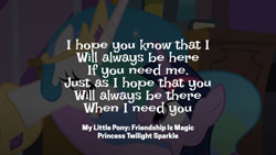 Size: 1280x720 | Tagged: safe, derpibooru import, edit, edited screencap, editor:quoterific, screencap, princess celestia, twilight sparkle, twilight sparkle (alicorn), alicorn, princess twilight sparkle (episode), duo, female, friendshipping, looking at each other, looking at someone, quote