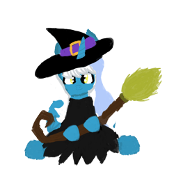 Size: 1000x1000 | Tagged: safe, artist:skyhla, derpibooru import, oc, oc only, oc:fleurbelle, alicorn, alicorn oc, broom, clothes, costume, female, golden eyes, halloween, halloween costume, hat, holiday, horn, mare, simple background, solo, transparent background, wings, witch, witch hat