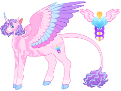 Size: 1280x960 | Tagged: safe, artist:s0ftserve, derpibooru import, princess flurry heart, pony, colored wings, multicolored wings, older, simple background, solo, transparent background, wings