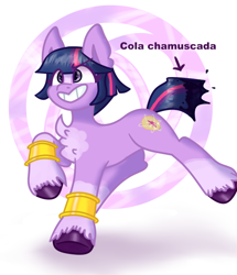 Size: 678x787 | Tagged: safe, alternate version, artist:flower-black, derpibooru import, twilight sparkle, earth pony, pony, comic:friendship reimagined, earth pony twilight, race swap, spanish