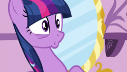 Size: 1280x720 | Tagged: safe, derpibooru import, screencap, twilight sparkle, twilight sparkle (alicorn), alicorn, pony, do princesses dream of magic sheep, season 5, bags under eyes, cute, female, mare, mirror, shocked, solo, wet, wet mane