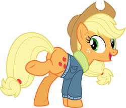 Size: 3528x3000 | Tagged: safe, artist:cloudyglow, derpibooru import, applejack, tanks for the memories, simple background, solo, transparent background, vector