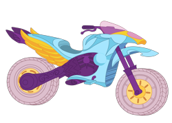 Size: 4904x3505 | Tagged: safe, artist:gmaplay, derpibooru import, rainbow dash, equestria girls, friendship games, motorcross, motorcycle, object, solo