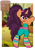 Size: 2800x4000 | Tagged: safe, artist:snakeythingy, derpibooru import, saffron masala, pony, unicorn, barbie, bipedal, clothes, cosplay, costume, crossover, dialogue, exercise, fitness, open mouth, open smile, ponytail, smiling, speech bubble, sweat, toy story, workout outfit