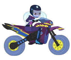 Size: 4891x4166 | Tagged: safe, artist:gmaplay, derpibooru import, sugarcoat, equestria girls, friendship games, friendship games motocross outfit, friendship games outfit, motocross outfit, motorcycle, motorcycle outfit, solo, tri-cross relay outfit