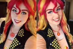 Size: 2289x1526 | Tagged: safe, artist:maddymoiselle, derpibooru import, sunset shimmer, human, better together, equestria girls, babscon 2019, clothes, cosplay, costume, everfree northwest 2019, irl, irl human, photo