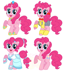 Size: 2417x2718 | Tagged: safe, artist:beebee, derpibooru import, pinkie pie, alicorn, earth pony, pony, alicornified, cute, diapinkes, fanart, pinkiecorn, race swap, simple background, solo, transparent background, xk-class end-of-the-world scenario