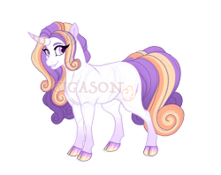 Size: 2900x2300 | Tagged: safe, artist:gigason, derpibooru import, oc, oc:heart stitch, pony, unicorn, female, magical lesbian spawn, mare, obtrusive watermark, offspring, parent:amber laurel, parent:rarity, simple background, solo, transparent background, watermark