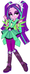 Size: 569x1405 | Tagged: safe, artist:ajosterio, derpibooru import, aria blaze, equestria girls, boots, clothes swap, crystal guardian, crystal wings, high heel boots, ponied up, shoes, simple background, solo, transparent background, wings
