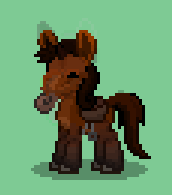 Size: 172x195 | Tagged: safe, artist:hoppy7000, derpibooru import, horse, green background, hoers, pony town, realistic, saddle, shadow, simple background, solo, tack