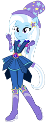 Size: 702x1873 | Tagged: safe, artist:ajosterio, derpibooru import, trixie, equestria girls, boots, clothes swap, crystal guardian, high heel boots, ponied up, shoes, simple background, solo, transparent background