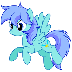 Size: 3438x3438 | Tagged: safe, artist:willow krick, derpibooru import, oc, oc only, oc:vallant estrelia, pegasus, pony, base used, female, flying, mare, pegasus oc, simple background, smiling, solo, spread wings, transparent background, wings