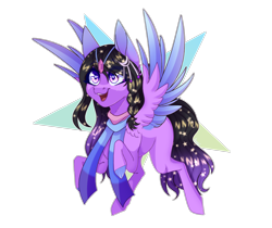 Size: 3200x2684 | Tagged: safe, artist:honeybbear, derpibooru import, oc, alicorn, pony, colored wings, female, mare, simple background, solo, transparent background, two toned wings, wings