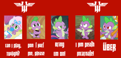 Size: 2246x1080 | Tagged: safe, derpibooru import, edit, edited screencap, screencap, spike, dragon, a dog and pony show, father knows beast, magical mystery cure, molt down, the ticket master, angry, baby, baby spike, badass, cute, diaper, diaper edit, diaper fetish, evil, evil grin, expressions, face, fetish, grin, male, pacifier, red eyes, sad, smiling, spikabetes, spike blazkowicz, winged spike, wings, wolfenstein, wolfenstein the new order, younger