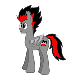 Size: 1260x1285 | Tagged: safe, artist:null-soka, derpibooru import, oc, oc:ashesfire, bat pony, pony, 2023 community collab, derpibooru community collaboration, male, simple background, solo, stallion, transparent background