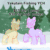 Size: 1200x1200 | Tagged: safe, artist:bluemoon, derpibooru import, fish, pony, animated, blurry background, chest fluff, commission, duo, fishing, gif, snow, snowfall, snowpony (species), taiga pony, yakutian horse, ych example, your character here