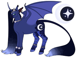 Size: 1280x960 | Tagged: safe, artist:s0ftserve, derpibooru import, princess luna, pony, bat wings, cloven hooves, leonine tail, simple background, solo, tail, transparent background, wings