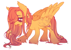 Size: 1608x1144 | Tagged: safe, artist:l4zydaze, derpibooru import, fluttershy, pegasus, pony, base used, female, mare, redesign, simple background, solo, tired, transparent background, unshorn fetlocks, wings