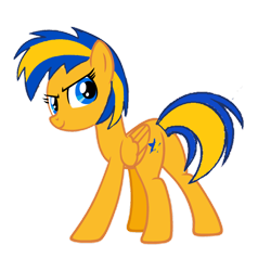 Size: 1280x1278 | Tagged: safe, artist:mlpfan3991, derpibooru import, oc, oc only, oc:flare spark, pegasus, pony, butt, evil grin, grin, looking at you, plot, simple background, smiling, solo, transparent background