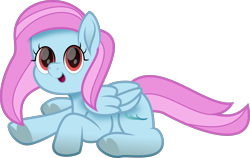 Size: 2094x1327 | Tagged: safe, artist:lincolnbrewsterfan, derpibooru exclusive, derpibooru import, oc, oc only, oc:calm gale, pegasus, pony, .svg available, 2023 community collab, curled up, cute smile, derpibooru community collaboration, female, folded wings, hoof heart, inkscape, looking at you, lying down, mare, movie accurate, no base, offspring, one leg raised, parent:fluttershy, parent:soarin', parents:soarinshy, pegasus oc, pink mane, pink tail, ponyloaf, prone, red eyes, simple background, smiling, smiling at you, solo, svg, tail, transparent background, two toned mane, two toned tail, underhoof, vector, wings