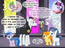 Size: 1440x1080 | Tagged: safe, artist:aimeelovesu, artist:bronybyexception, artist:krazy3, artist:missgoldendragon, artist:ryanbate, artist:sketchmcreations, artist:sonofaskywalker, artist:star-burn, artist:starryshineviolet, artist:tamalesyatole, derpibooru import, chancellor neighsay, peachy pie, shady daze, spike, sweet pop, twilight sparkle, dragon, earth pony, pony, unicorn, advent calendar, book, bribery, candy, candy cane, catholicism, christmas, female, food, holiday, male, mare, stained glass, stallion, star dreams