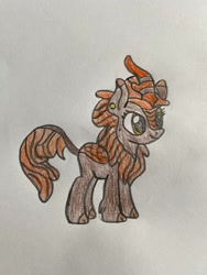 Size: 750x1000 | Tagged: safe, artist:propernoun, derpibooru import, oc, oc only, oc:kindling flames, kirin, pencil drawing, solo, story in the source, traditional art