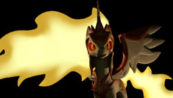 Size: 3840x2160 | Tagged: safe, derpibooru import, daybreaker, alicorn, pony, 3d, black background, gmod, simple background, solo