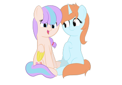 Size: 2360x1640 | Tagged: safe, artist:sblll, derpibooru import, oc, oc:sssbai, oc:伊林娜, pegasus, unicorn, 2023 community collab, derpibooru community collaboration, simple background, transparent background