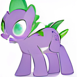 Size: 1024x1024 | Tagged: safe, artist:dall·e mini, derpibooru import, machine learning generated, spike, pony, unicorn, a pony named spike, craiyon, dall·e mini, male, no tail, ponified, ponified spike, simple background, solo, species swap, stallion, white background