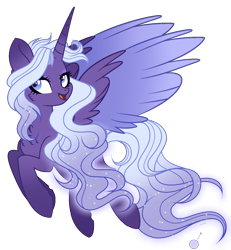 Size: 1280x1384 | Tagged: safe, artist:existencecosmos188, derpibooru import, oc, oc only, alicorn, pony, alicorn oc, chest fluff, colored wings, female, horn, mare, open mouth, open smile, simple background, smiling, solo, transparent background, two toned wings, wings