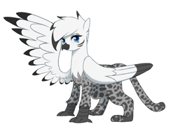 Size: 2640x1982 | Tagged: safe, artist:rvsbhrt, derpibooru import, oc, oc only, griffon, simple background, solo, white background, wings