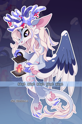 Size: 2716x4096 | Tagged: safe, artist:gkolae, derpibooru import, oc, oc only, draconequus, draconequus oc, horns, zoom layer