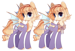 Size: 1280x877 | Tagged: safe, artist:dammmnation, derpibooru import, oc, oc only, bat pony, pony, bat pony oc, bat wings, clothes, duo, eyes closed, female, mare, wings