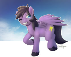 Size: 866x690 | Tagged: safe, artist:balade, derpibooru import, oc, oc only, pegasus, pony, solo