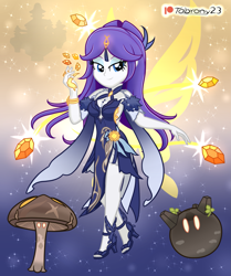 Size: 1611x1928 | Tagged: safe, artist:tabrony23, derpibooru import, rarity, human, equestria girls, beautiful, breasts, clothes, cosplay, costume, cute, eyebrows, female, gemstones, genshin impact, high res, jewelry, looking at you, ningguang (genshin impact), patreon, patreon logo, raritits, shoes, show accurate, signature, slimes (genshin impact), smiling, smiling at you, solo, stretchy geo fungus (genshin impact), stupid sexy rarity