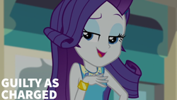 Size: 1920x1080 | Tagged: safe, derpibooru import, edit, edited screencap, editor:quoterific, screencap, rarity, better together, equestria girls, rollercoaster of friendship, solo