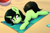 Size: 768x512 | Tagged: safe, derpibooru import, machine learning generated, oc, oc only, oc:anon filly, pony, unicorn, beach, beach ball, beach towel, female, filly, foal, lying down, prone, towel