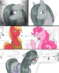 Size: 1100x1350 | Tagged: safe, artist:vera2002, derpibooru import, big macintosh, marble pie, pinkie pie, earth pony, pony, blushing, comic, female, male