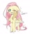 Size: 640x742 | Tagged: safe, artist:racoonman, derpibooru import, discord, fluttershy, draconequus, pegasus, pony, blushing, chest fluff, colored wings, colored wingtips, cute, disembodied hand, ears, female, floppy ears, hand, hand on cheek, hand on face, happy, implied discord, mare, offscreen character, open mouth, shyabetes, simple background, sketch, smiling, solo focus, tickling, white background, wings