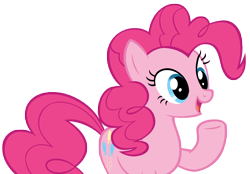 Size: 9632x6720 | Tagged: safe, artist:andoanimalia, derpibooru import, pinkie pie, earth pony, pony, not asking for trouble, female, simple background, solo, transparent background, vector