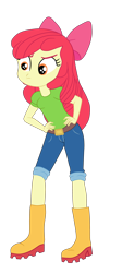 Size: 1900x4249 | Tagged: safe, artist:gmaplay, derpibooru import, apple bloom, equestria girls, female, simple background, solo, transparent background, vector