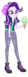 Size: 1600x4398 | Tagged: safe, artist:gmaplay, derpibooru import, starlight glimmer, human, equestria girls, mirror magic, spoiler:eqg specials, beanie, clothes, eyebrows, female, fist, grin, hat, high res, simple background, smiling, solo, torn clothes, transparent background